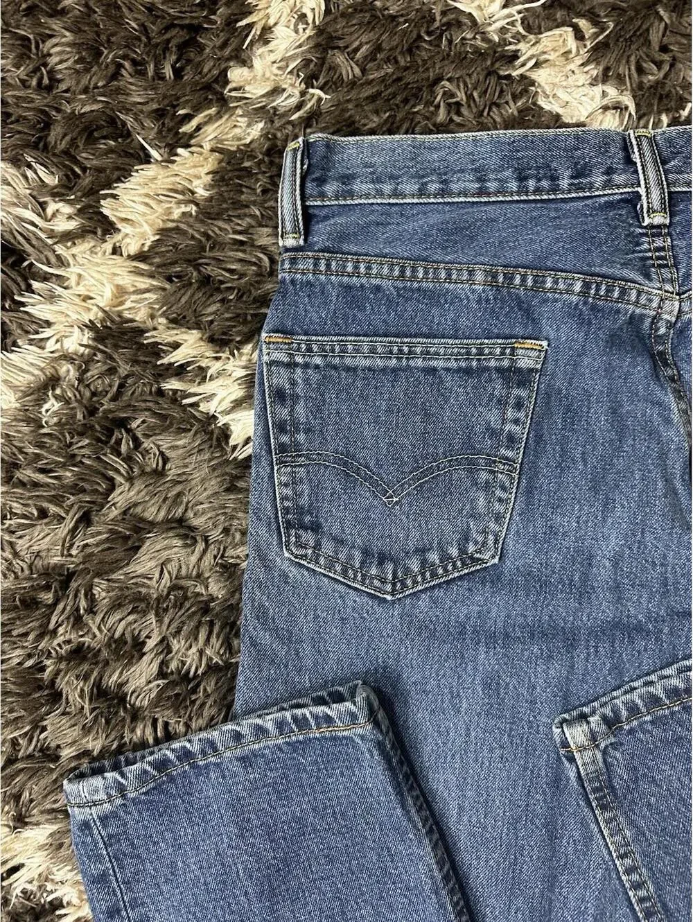 Levis 550 Jeans Mens 31x32 Blue Denim Relaxed Fit Tapered Leg 100% Cotton